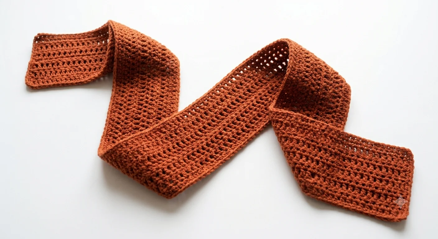 Finished Simple Beginner Scarf project